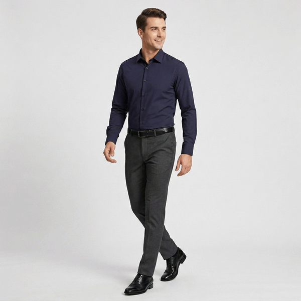 Gravity Men Dress Shirt Blue