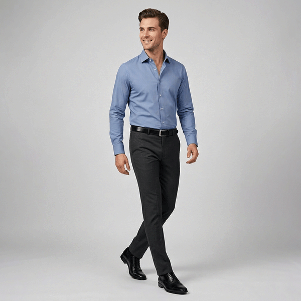 Gravity Men Dress Shirt Sky-Blue