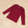 Boys Maroon Full Sleeves T-Shirt