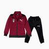 Boys Track Suit Maroon & Black
