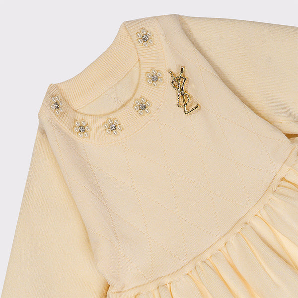 Baby Off White Frock for kids