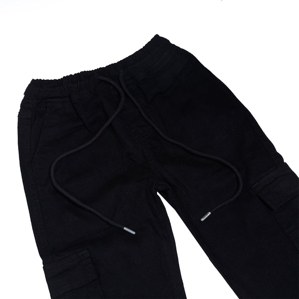 Kids Black Cargo Jean