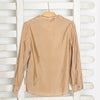 Beige Bow Style Casual Top