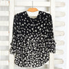 Black & White Floral Print Casual Top