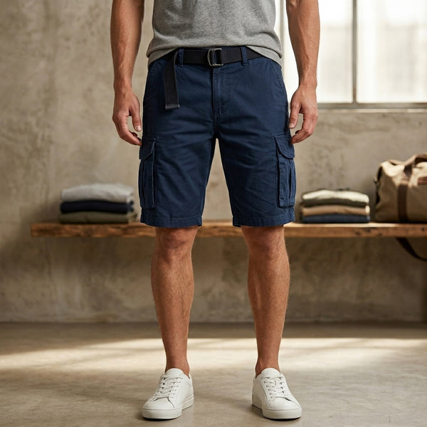 Brmuda Style Navy Blue Shorts