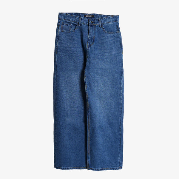 Women's Wide Leg Blue Jeans