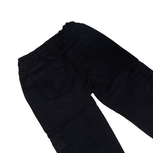 Kids Black Cargo Jean