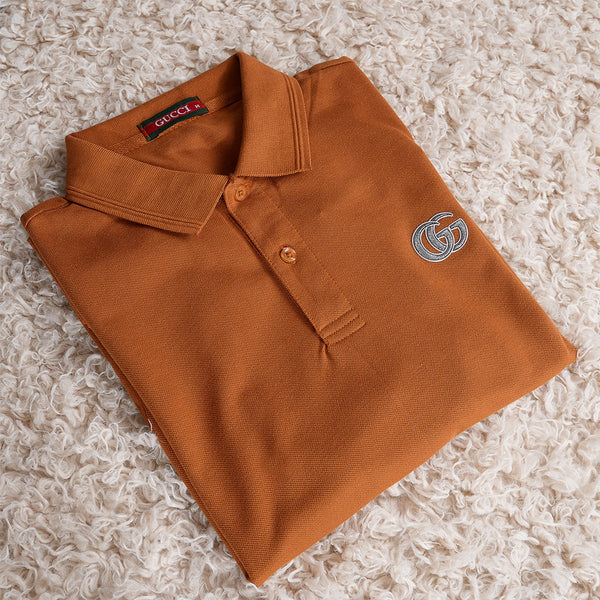 Gravity Men's Rust Polo T-Shirt