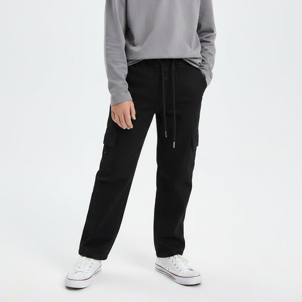 Kids Black Cargo Jean