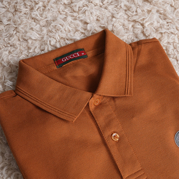 Gravity Men's Rust Polo T-Shirt