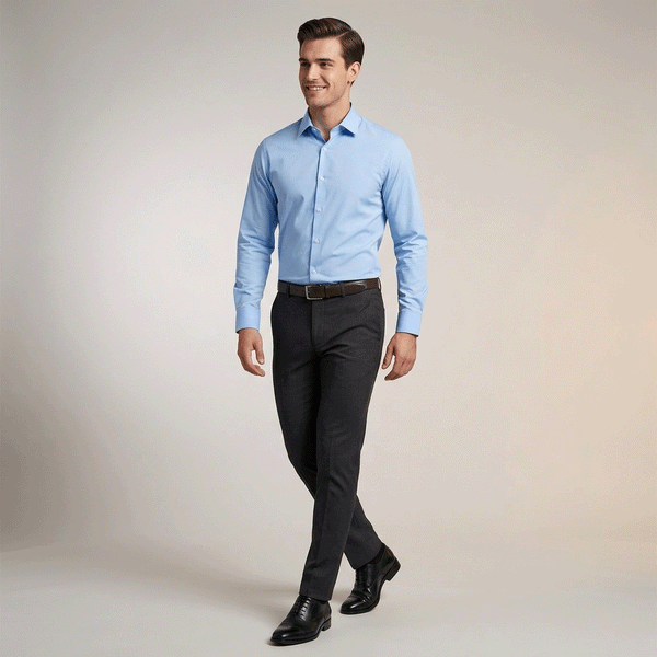 Gravity Men Dress Shirt Sky Blue