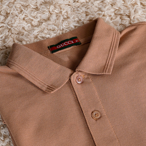 Gravity Men's Brown Polo T-Shirt