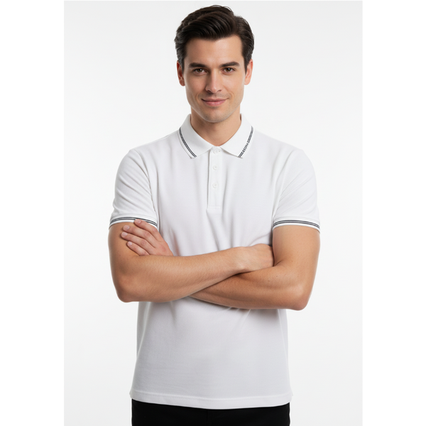 Gravity White Polo T-Shirt