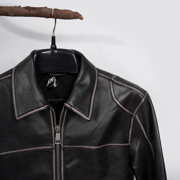 Men Black Leather Jacket
