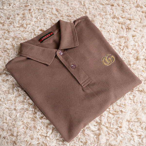 Gravity Men's Brown Polo T-Shirt