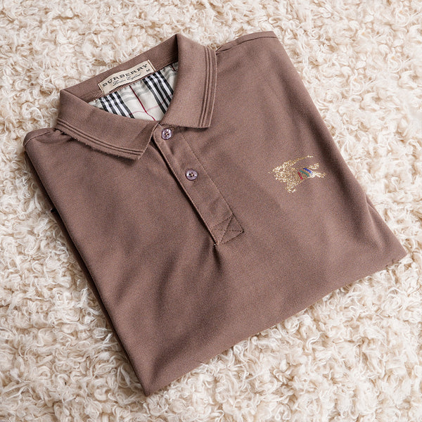 Gravity Men's Light Brown Polo T-Shirt