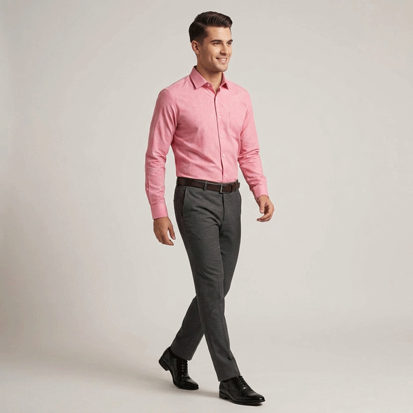 Gravity Men Dress Shirt Pink