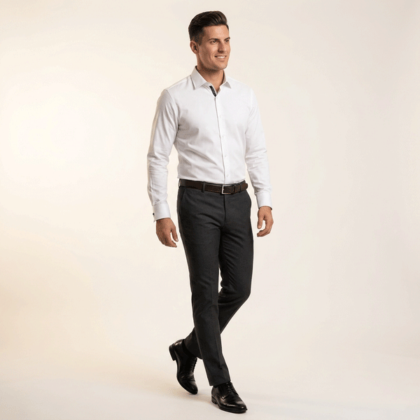 Gravity Men Dress Shirt White