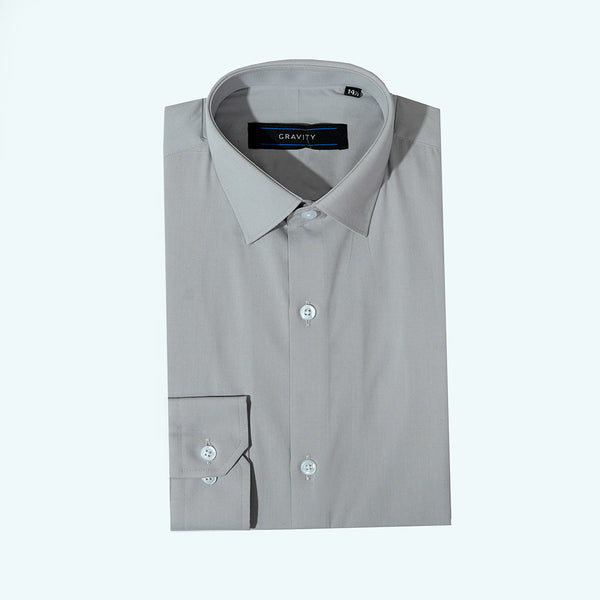 Gravity Men Dress Shirt Grey