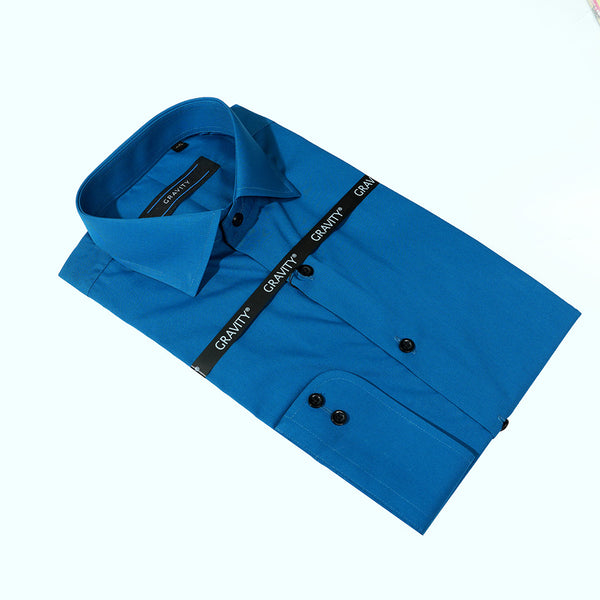 Gravity Men Dress Shirt Blue