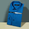 Gravity Men Dress Shirt Blue