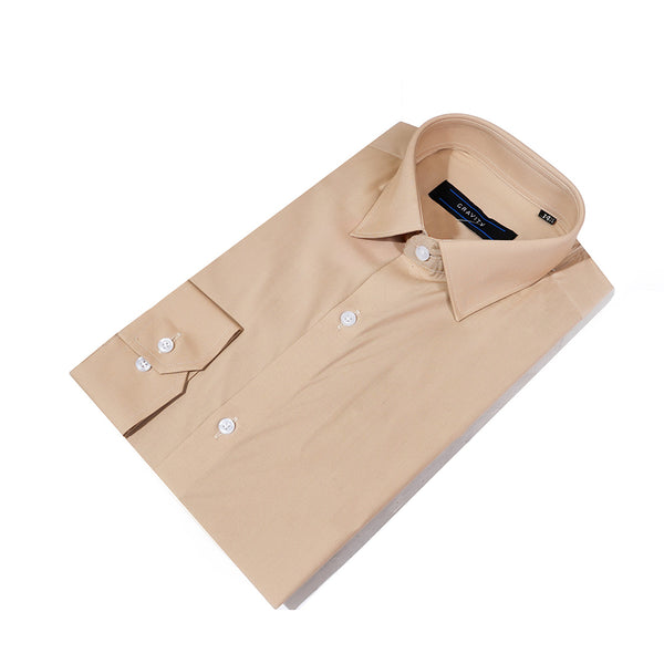 Gravity Men Dress Shirt Beige