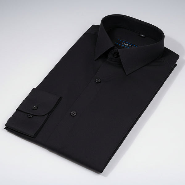 Gravity Men Dress Shirt Black