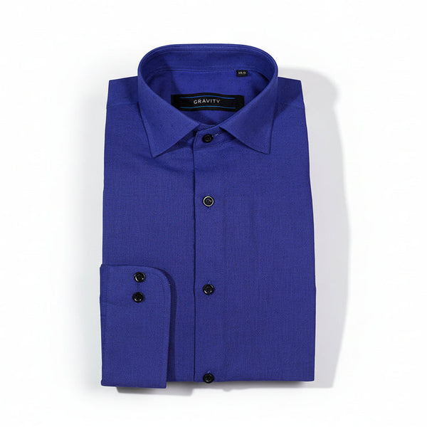 Gravity Men Dress Shirt Royal Blue