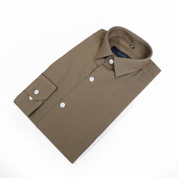 Gravity Men Dress Shirt Pastel Brown