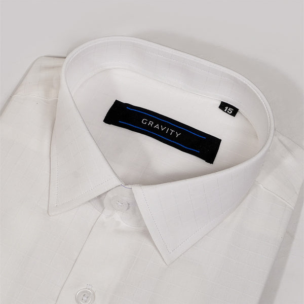 Gravity Men Dress Shirt White