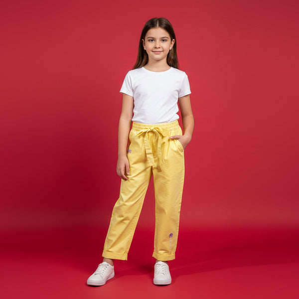 Girls Yellow Trouser