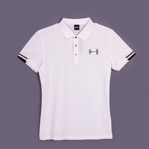 Gravity White Polo T-Shirt
