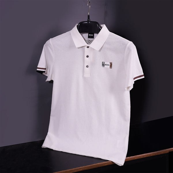 Gravity White Polo T-Shirt