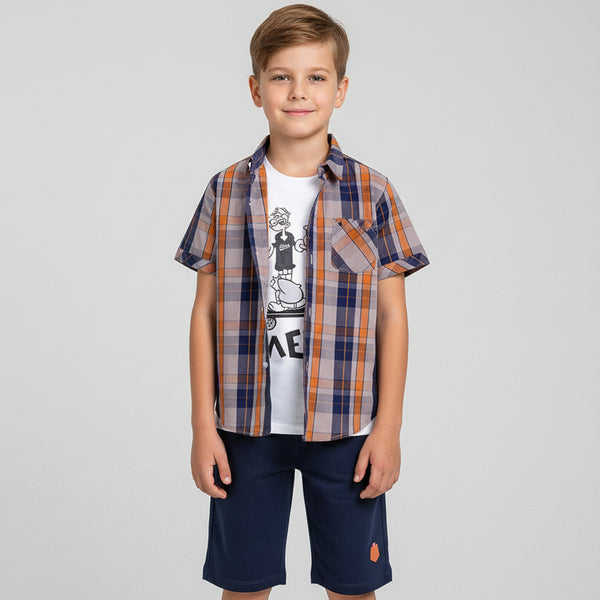 Boys Double Shirt & Short Set