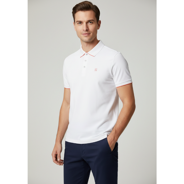 Gravity White Polo T-Shirt