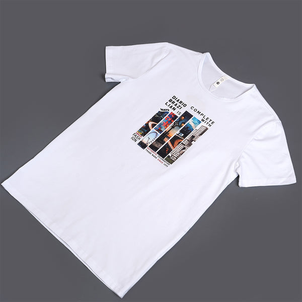 Boys Graphic White T-Shirt