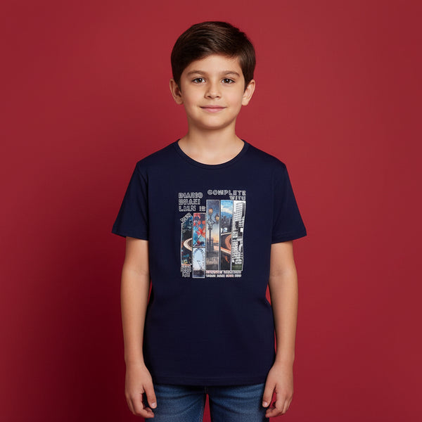 Boys Graphic Black T-Shirt