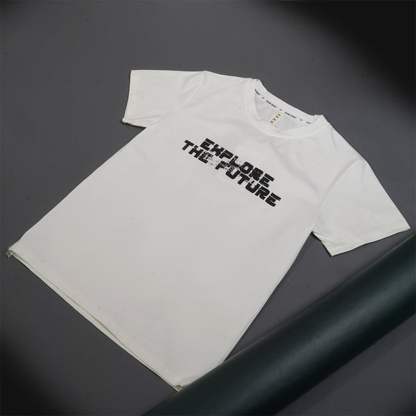 Boys Graphic White T-Shirt