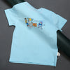 Boys Sky Blue Graphic T-Shirt