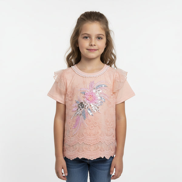 Girls Peach Shirt