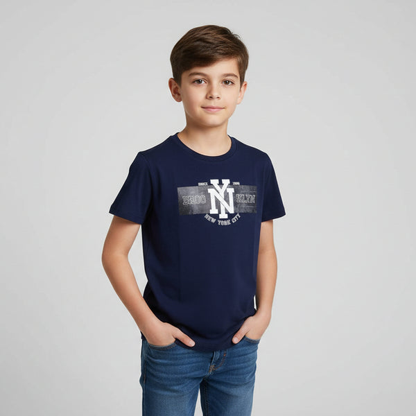 Boys Graphic Blue T-Shirt