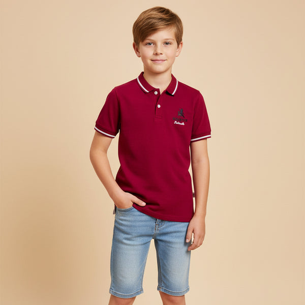 Boys Polo Red T-Shirt
