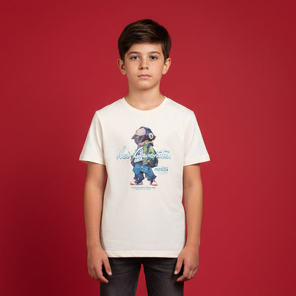 Boys Off White Graphic T-Shirt