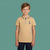 Boys Beige Polo T-Shirt