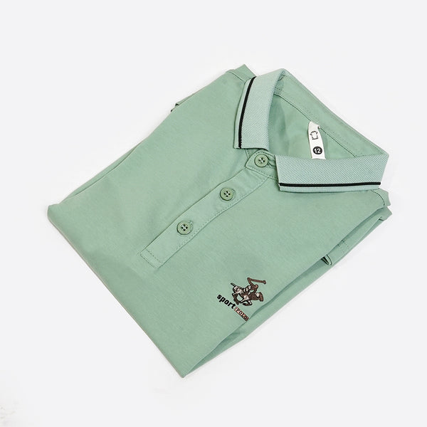 Boys Sage Green Polo T-Shirt