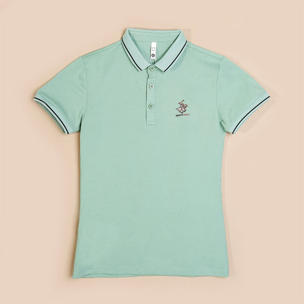 Boys Sage Green Polo T-Shirt