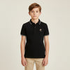 Boys Black Polo T-Shirt