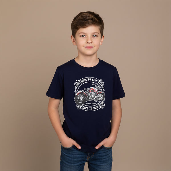 Boys Black Graphic T-Shirt