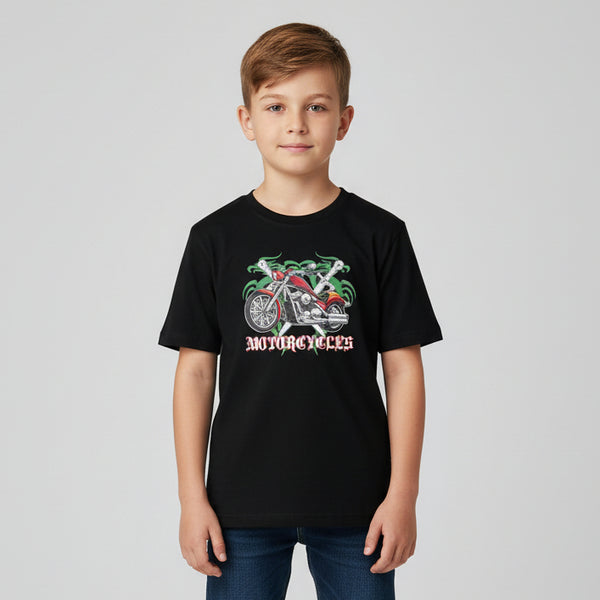 Boys Black Graphic T-Shirt