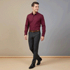 Gravity Men Dress Shirt Mehroon
